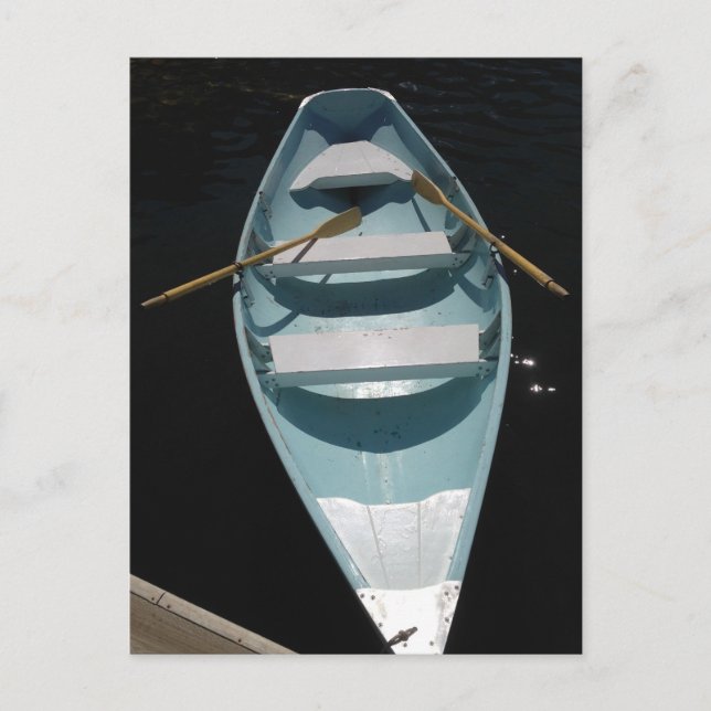 Postal Canoa azul (Anverso)