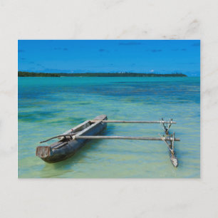 Postal Canoa con balancín en océano poco profundo