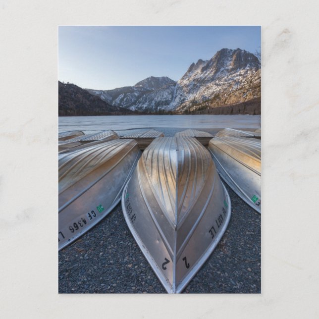 Postal Canoa en el lago (Anverso)