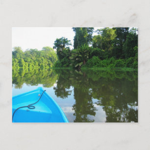Postal Canoa en el río Tortuguero, Costa Rica
