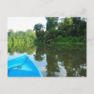 Postal Canoa en el río Tortuguero, Costa Rica
