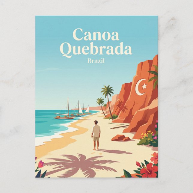Postal Canoa Quebrada Brasil (Anverso)