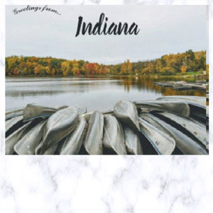 Postal Canoas en Chain-O-Lakes Warren Township Indiana