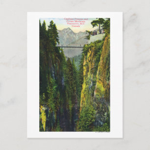 Postal Cañón Capilano vista de la montaña de la Corona