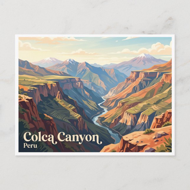 Postal Cañón de Colca Chivay Perú (Anverso)