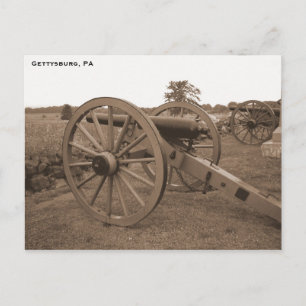 Postal Cañón de guerra civil, Gettysburg, PA