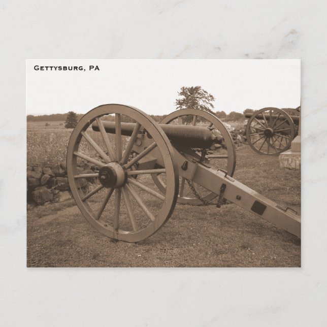 Postal Cañón de guerra civil, Gettysburg, PA (Anverso)