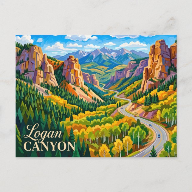 Postal Cañón de Logan EE. UU. (Anverso)