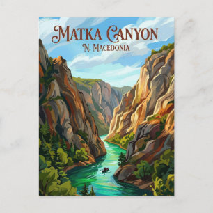 Postal Cañón de Matka Macedonia del N.