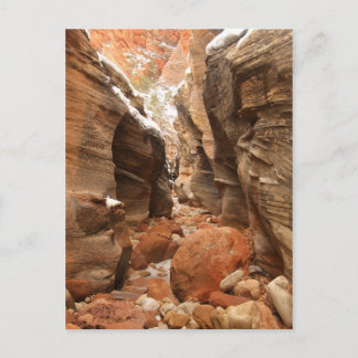 Postal Cañón de ranura en el Parque Nacional de Zion