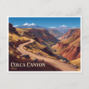 Postal Cañón del Colca Sendero Cruz del Condor Cabanacond