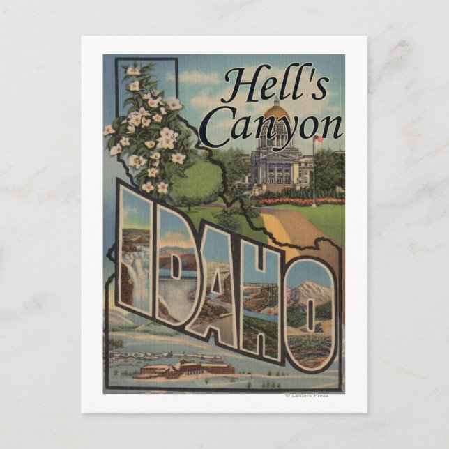 Postal Cañón del infierno, Idaho - Grandes escenas de let (Anverso)