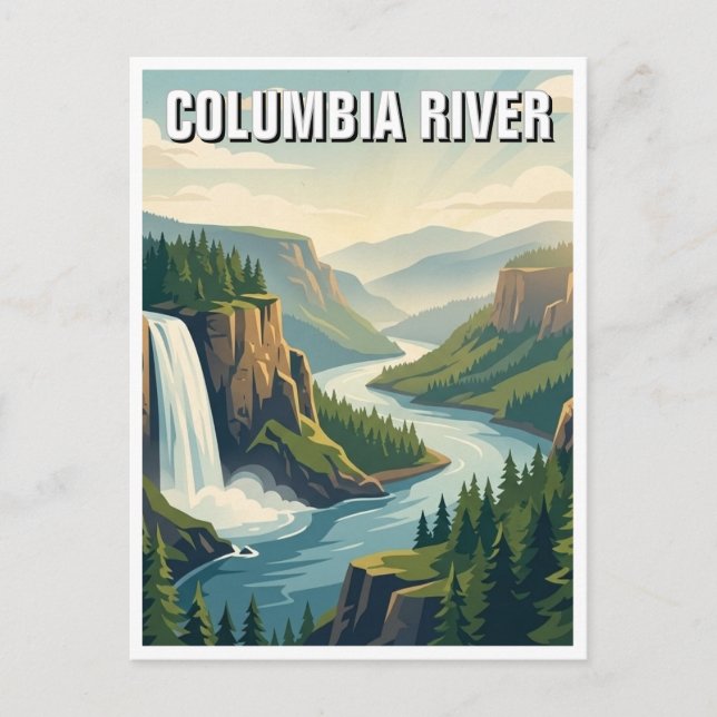 Postal Cañón del río Columbia Oregón (Anverso)