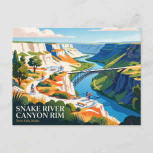 Postal Cañón del río Snake Rim Idaho