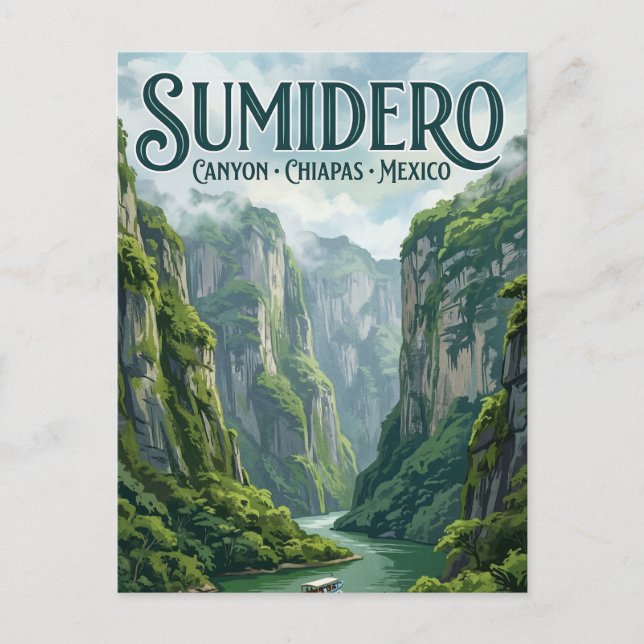 Postal Cañón del Sumidero (Anverso)