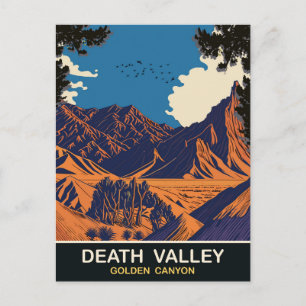 Postal Cañón Dorado, Valle de la Muerte CA, Viajes