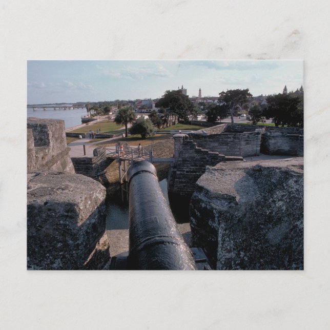 Postal Cañón en el Castillo de San Marcos (Anverso)