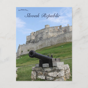 Postal Cañón en el Castillo Spis de la República Eslovaca