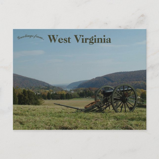 Postal Cañón en Harpers Ferry West Virginia (Anverso)
