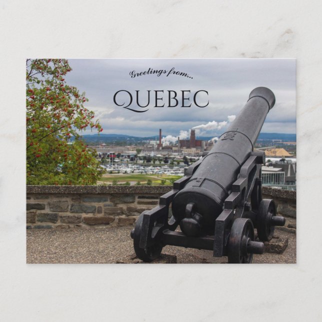 Postal Cañón en Quebec Canadá (Anverso)