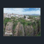 Postal Cañón en Ronda Andalucía, España<br><div class="desc">Paisaje urbano de Ronda sobre el cañón El Tajo en Andalucía,  España</div>