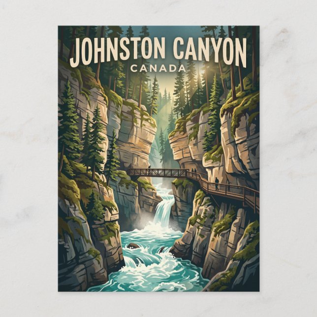 Postal Cañón Johnston Canadá (Anverso)
