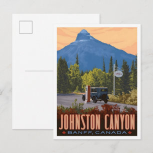 Postal Cañón Johnstone Banff Canadá Viajes Antiguos
