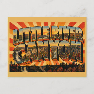 Postal Cañón Little River Alabama Cascada de Agua Arte