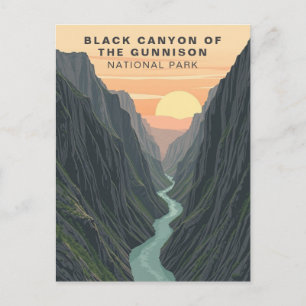 Postal Cañón Negro del Gunnison Vintage USA