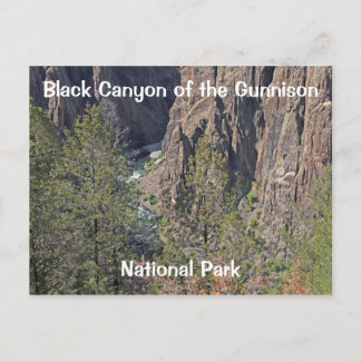 Postal Cañón negro del parque nacional de Gunnison