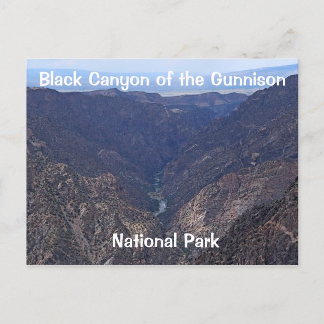 Postal Cañón negro del parque nacional de Gunnison (Anverso)