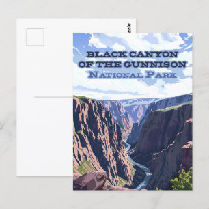 Postal Cañón Negro del Parque Nacional de Gunnison CO