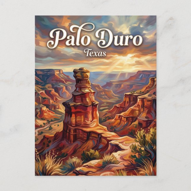 Postal Cañón Palo Duro Texas (Anverso)