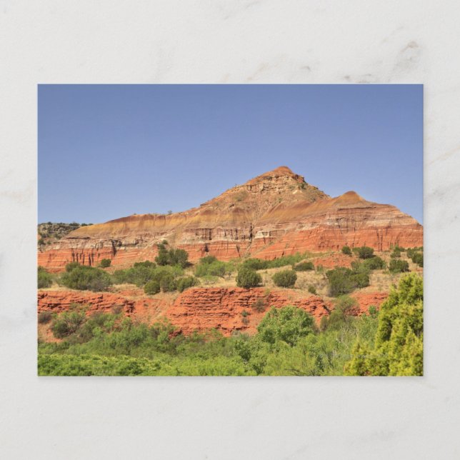 Postal Cañón Palo Duro, Texas. Capas de roca sucesivas (Anverso)