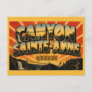 Postal Cañón Sainte-Anne Maravilla Natural de Quebec