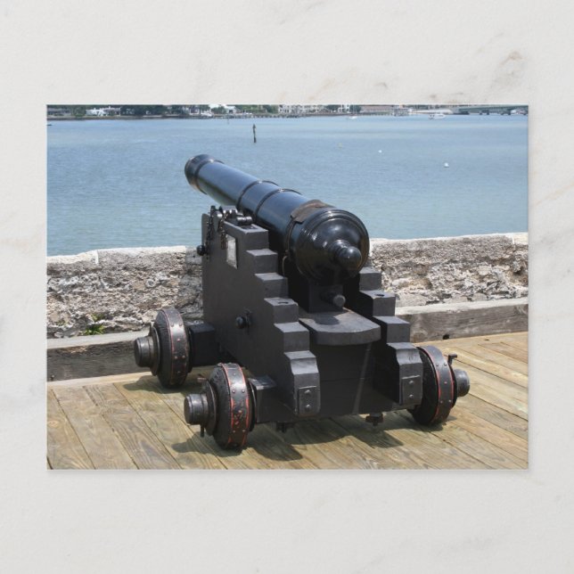 Postal Canon sobre la pared del castillo (Anverso)