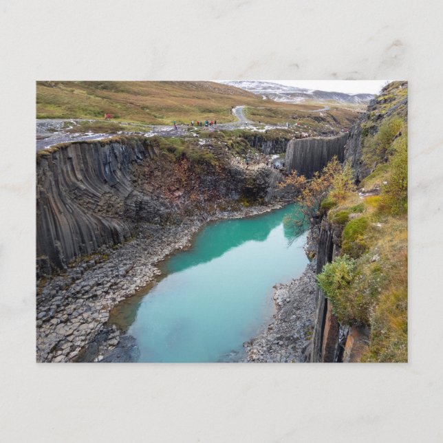 Postal Cañón Studlagil, Islandia (Anverso)