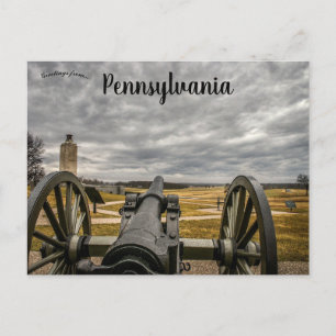 Postal Cañón y Memorial de la Paz Gettysburg Pennsylvania