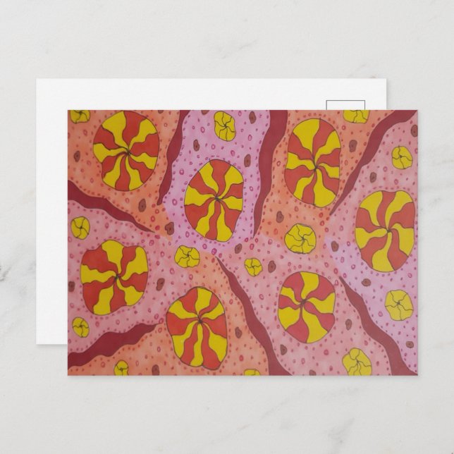 Postal Cañones cósmicos rosados (Anverso / Reverso)