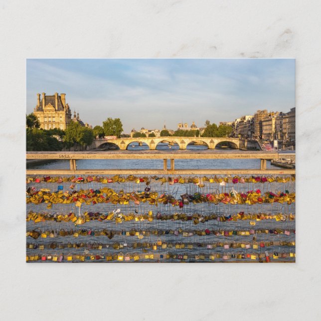 Postal Cañones de amor en el puente Pont de Solferino - P (Anverso)