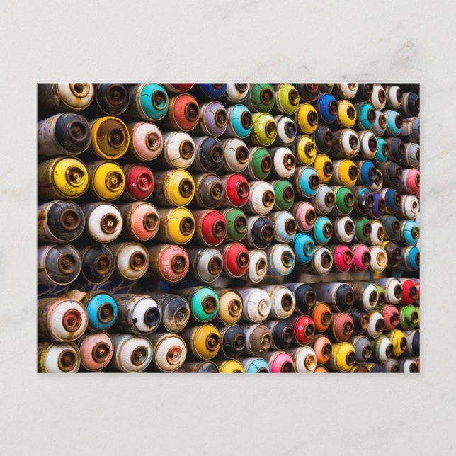 Postal Cañones de pintura para rociado usados (Anverso)