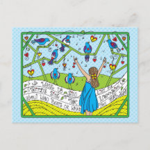 Canta Como Los Pájaros Canta_ Postcard