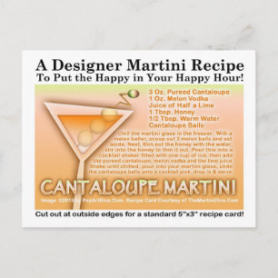 POSTAL CANTALOUPE MARTINI RECIPE POSTCARTA