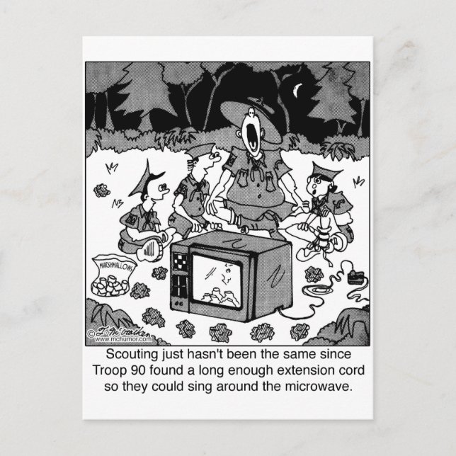 Postal Cantando alrededor de la microonda (Anverso)