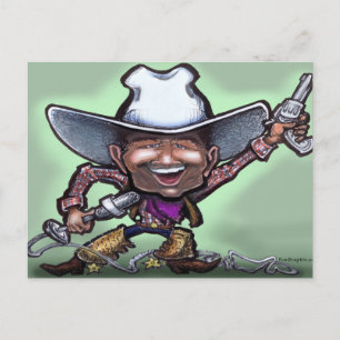 Postal Cantando Cowboy