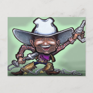 Postal Cantando Cowboy