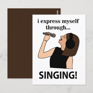 Postal Cantando me expreso a través del canto