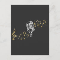 Cantante Micrófono Musical Notes Karaoke amante