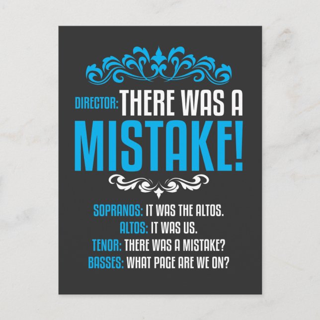 Postal Cantante musical Director musical Soprano Alto T (Anverso)