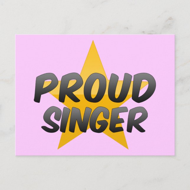 Postal Cantante orgulloso (Anverso)